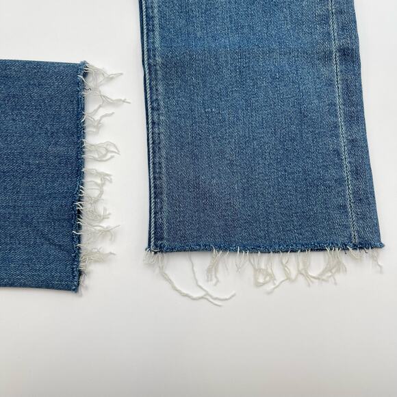 MOTHER | NWT The Mid Rise Dazzler Ankle Fray Riding the Cliffside Jeans 25 - Picture 12 of 16